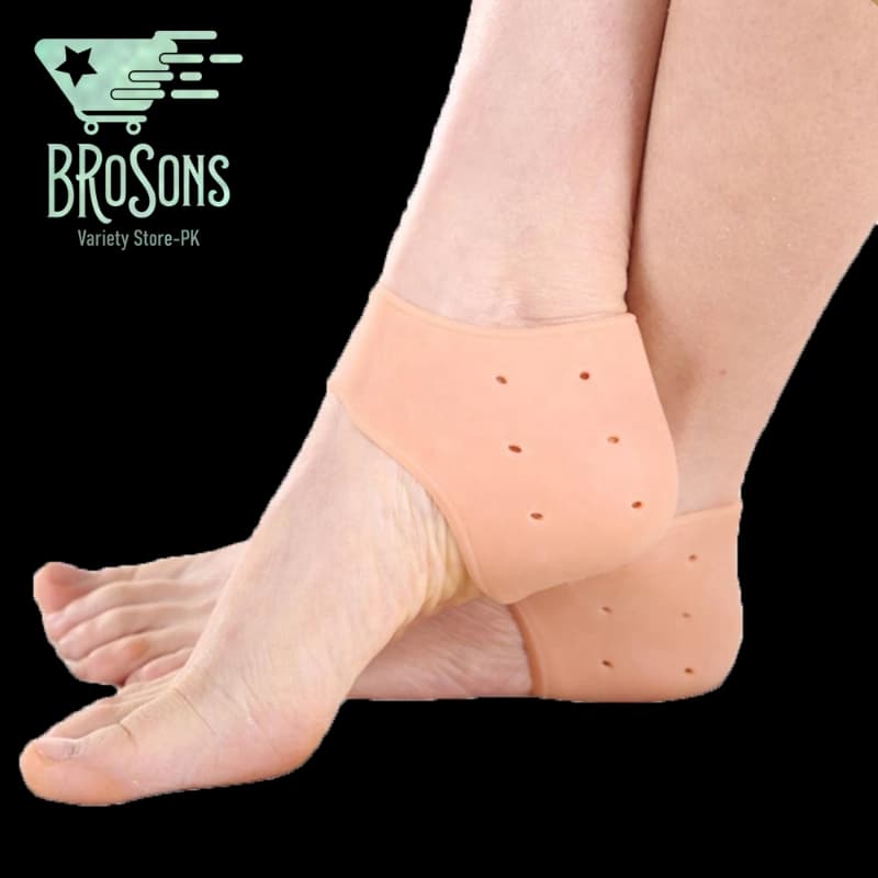 1 Pair Silicone Gel Heel Protector For Cracked Hee
