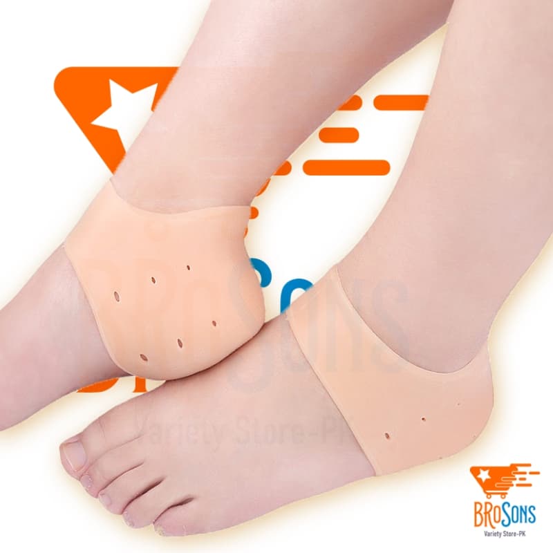 1 Pair Silicone Gel Heel Protector For Cracked Hee
