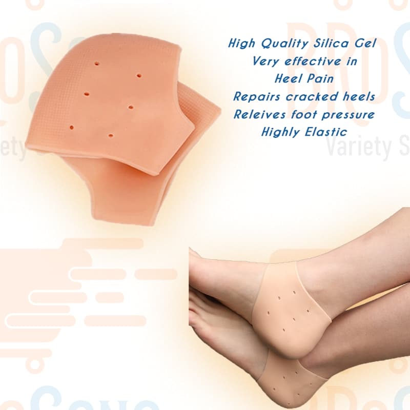 1 Pair Silicone Gel Heel Protector For Cracked Hee