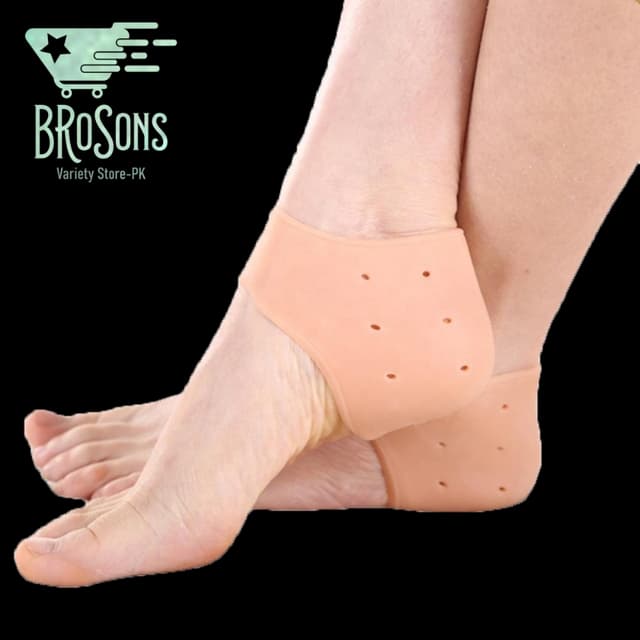 1 Pair Silicone Gel Heel Protector For Cracked Hee